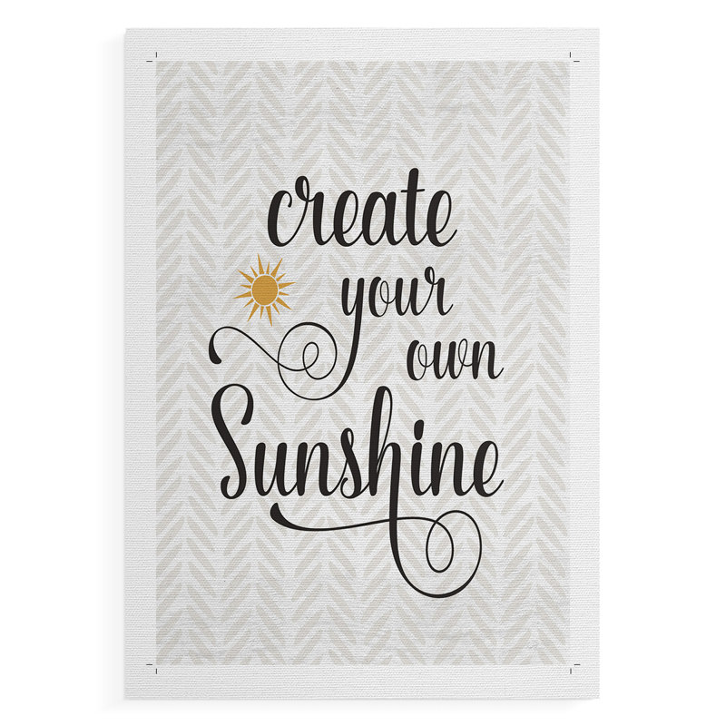 Créez votre propre rayon de soleil - Impression sur toile seulement - NON-CADRE, H 18 po x l 12 po