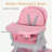 8 in 1 Baby High Chair, Coverts to Dining Booster Seat, Removable Tray & Double Seat Cover, Easy to Wipe-634267994-634267993