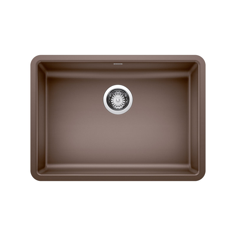 Precis SILGRANIT 25" ADA Single Bowl Undermount Kitchen Sink, Café Brown