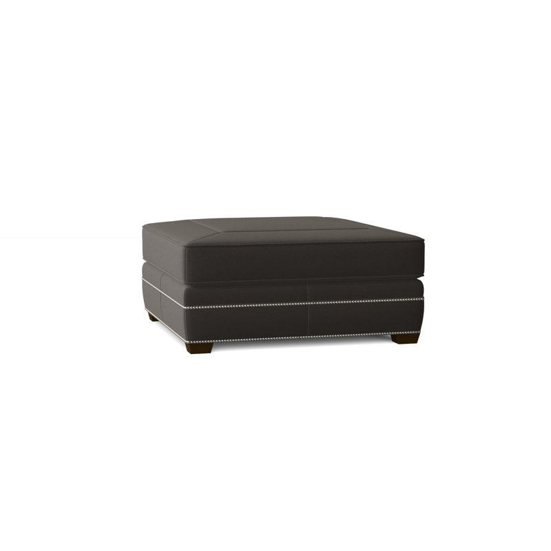 Grandview 39" Genuine Leather Square Cocktail Ottoman, 361-012
