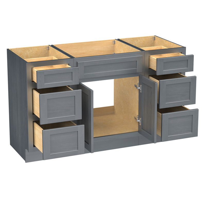 Base de meuble-lavabo simple 54 po seulement, Argent