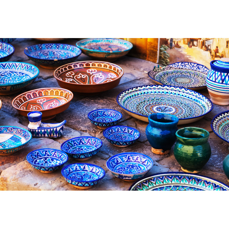 Plates And Pots - Wrapped Canvas Print, 30cm H x 46cm W x 3.8cm D