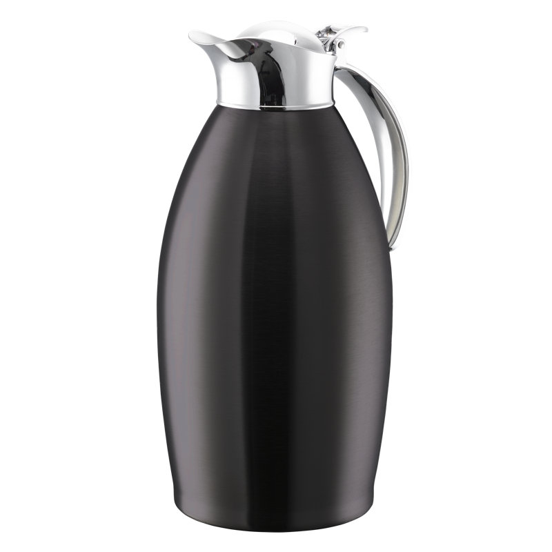 Desserte à couvercle rabattable en acier inoxydable, Noir onyx