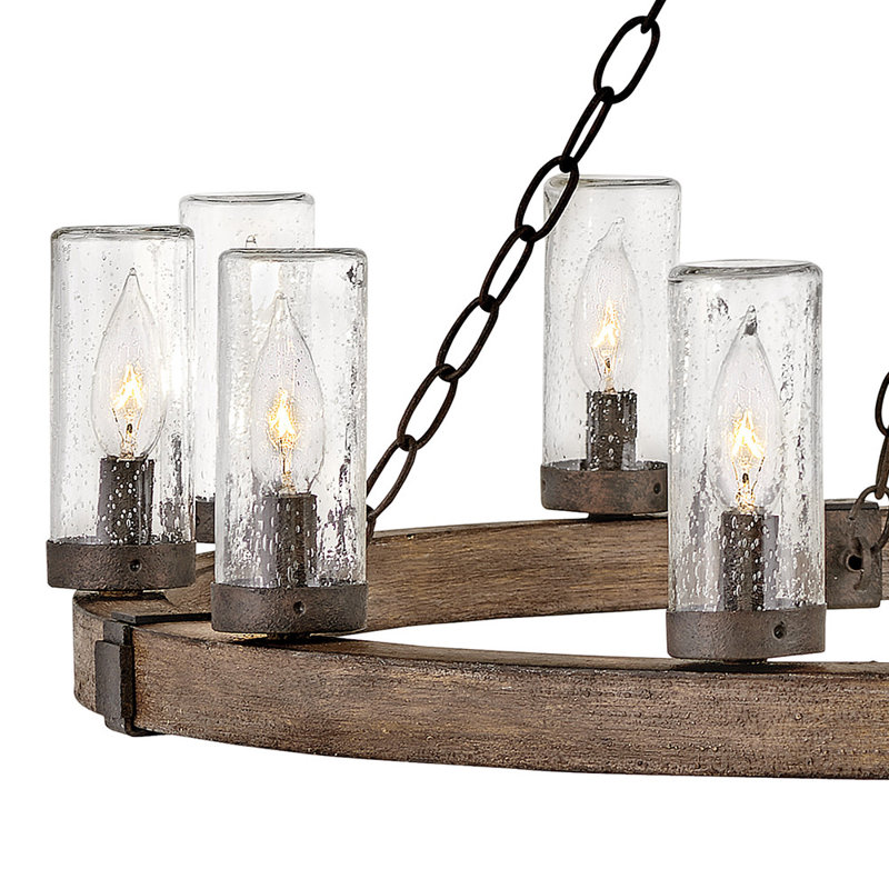 Sawyer 12 -Bulb 28.5" H Outdoor Chandelier, Sequoia