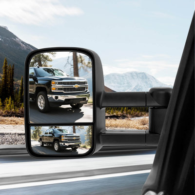 Towing Mirror Pair Tow Mirrors Compatible with 2003-2006 Chevrolet Silverado