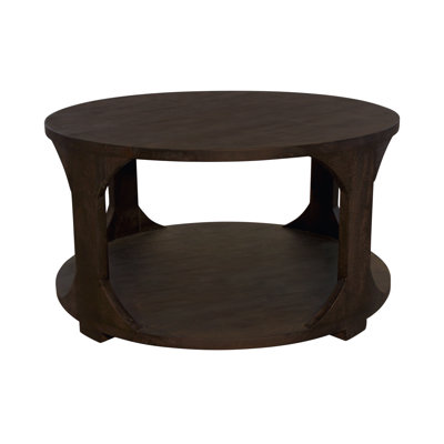 Jenna Round Cocktail Table - Barista Brown