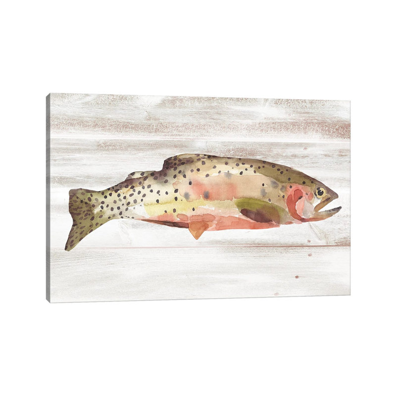 Spotted Trout II by Annie Warren - Wrapped Canvas Painting, 20.32 cm H x 30.48 cm W