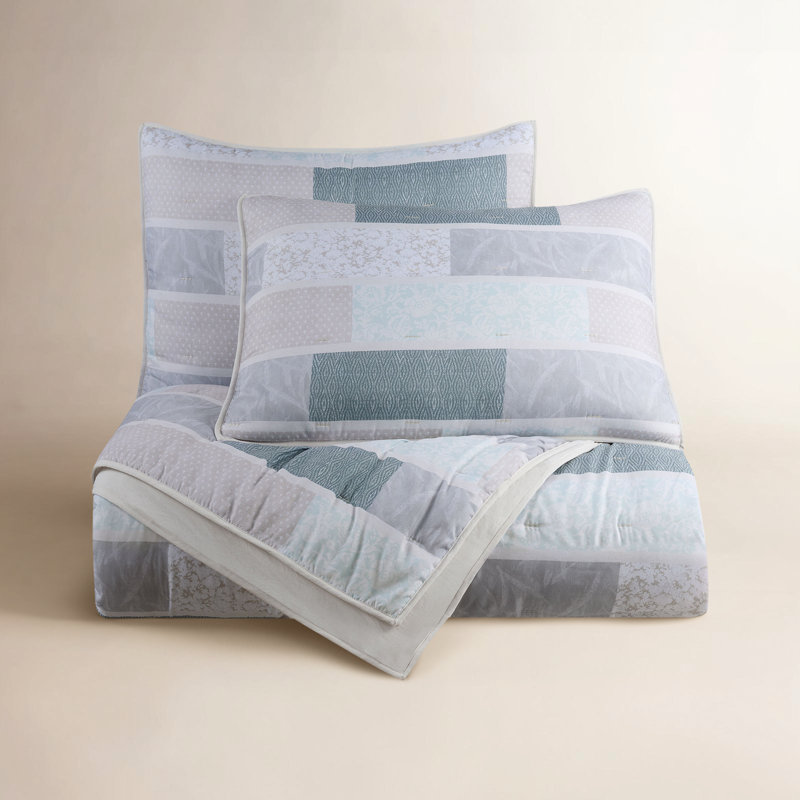 Martex Arcadia Multi Quilt Set, King Quilt + 2 King Shams