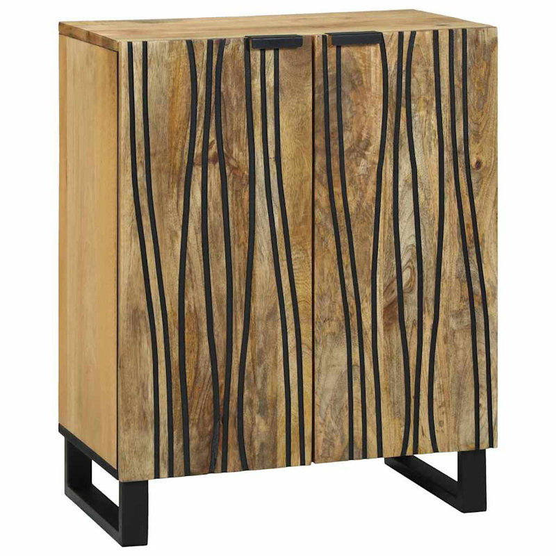 60cm Solid Wood Sideboard, Brown