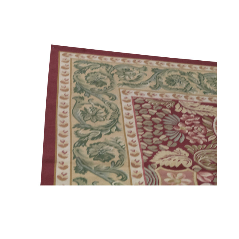 Hand-Knotted High-Quality Rose and Beige Area Rug