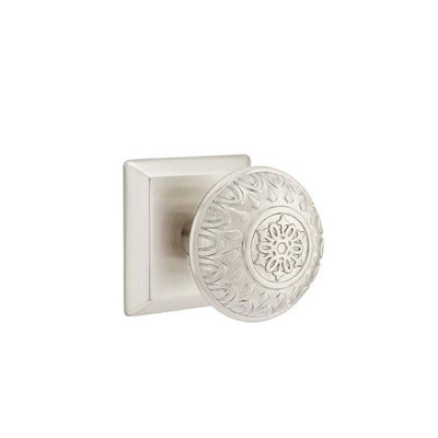 Ensemble de faux boutons Emtek avec rosette Quincy et bouton Lancaster