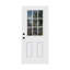 36 in. x 80 in. Clear Glass Fibreglass Knock Down Front Entry Door-138218459