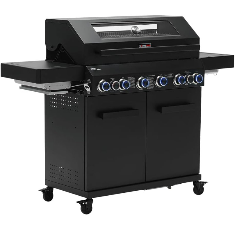 COSMOGRILL 6 - Burner Freestanding 96222.39 BTU BTU Gas Grill with Side Burner and Cabinet