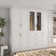 Elegant Triple Door Wardrobe With Glass Panels - Spacious Storage Solution With Adjustable Shelves And Soft-Close Drawers
