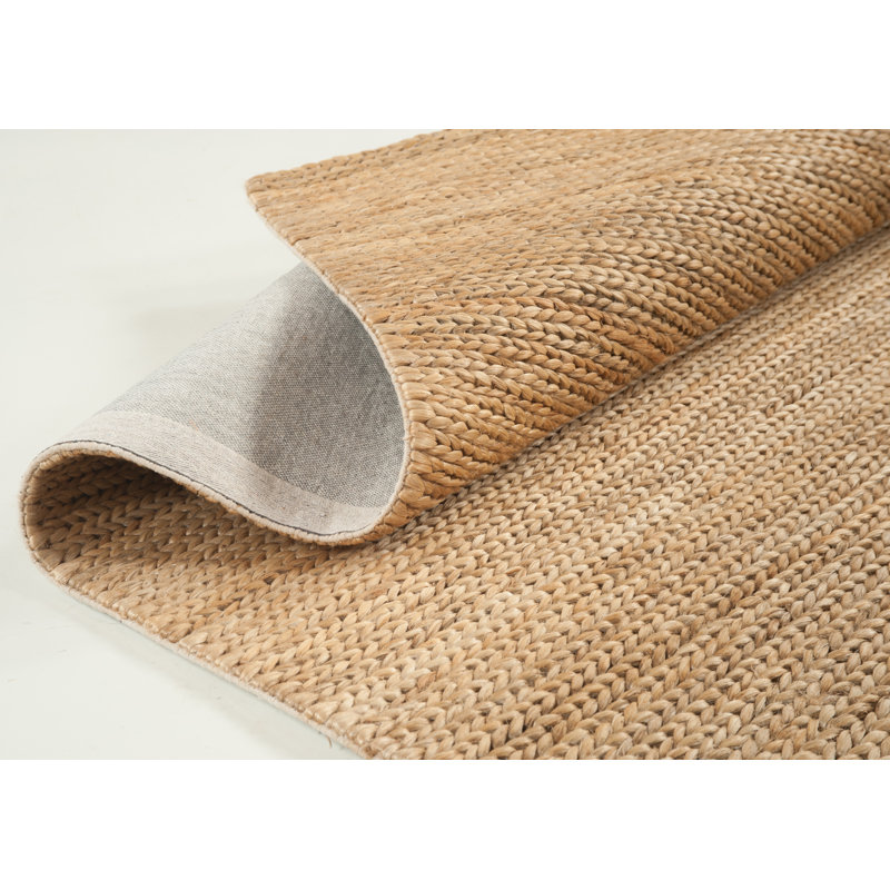 Tapis décoratif naturel tissé à la main Wojcik, Rectangle 12 pi x 15 pi