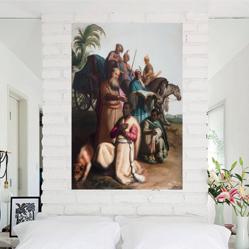 The Baptism Of The Eunuch by Rembrandt Van Rijn - Wrapped Canvas Print, 41cm H x 31cm W