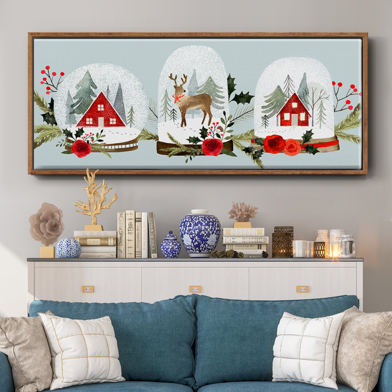«Snow Globe Village Collection D», toile encadrée