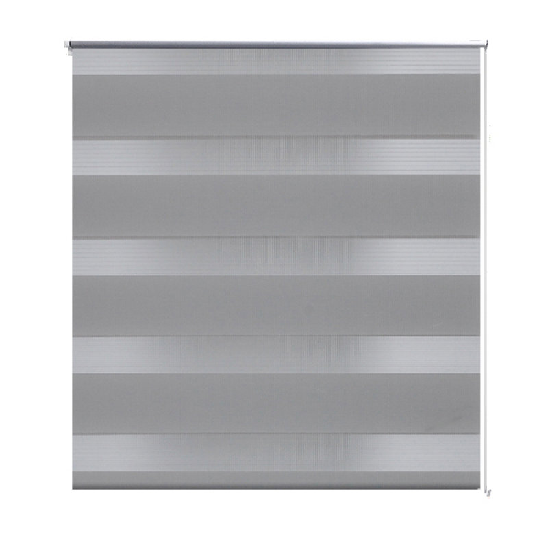 Semi Sheer Roller Blind, Grey, 140cm W x 175cm L