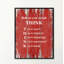 «avant que tu parles pense» encadré art textual sur toile en rouge-29514334