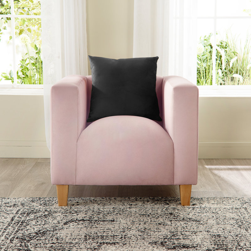 Audu Velvet Armchair, Pink