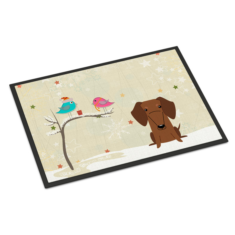 Paillasson Shodra, Rectangle 2 pi x 3 pi, Rouge et brun