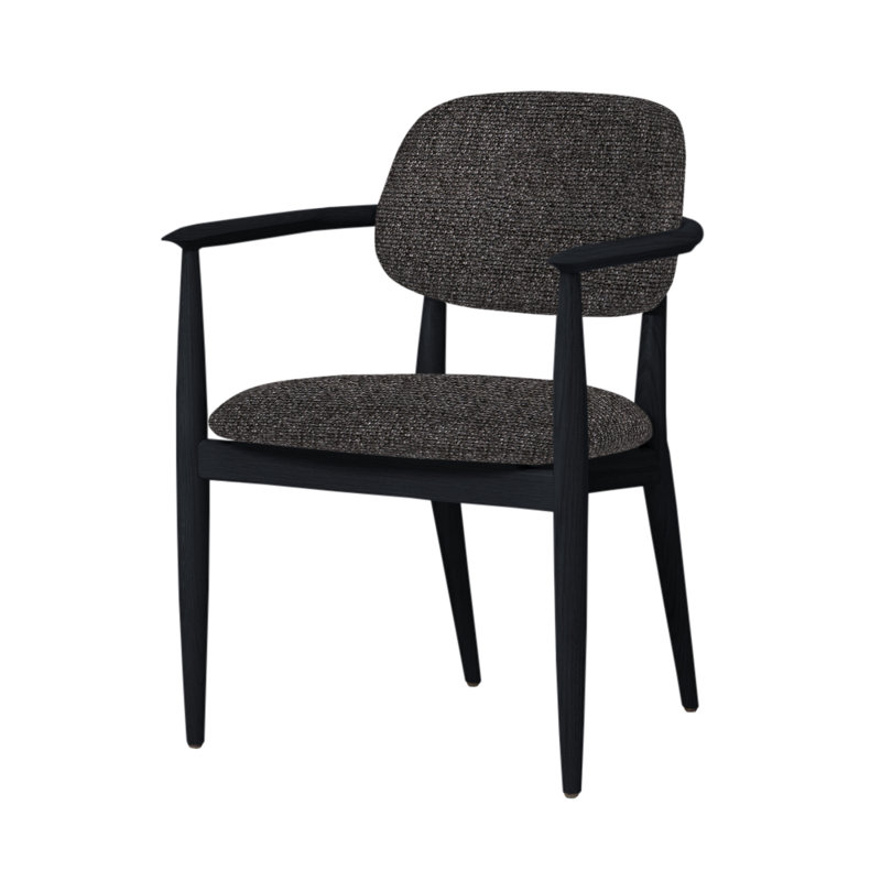 Chaise Slow de Space Copenhagen, Chêne noir, Medley 60004