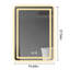 27 In. H LED Single Bathroom Vanity Mirror In Polished Crystal Bathroom Vanity LED Mirror For Bathroom Wall Smart Lighted Vanity Mirrors