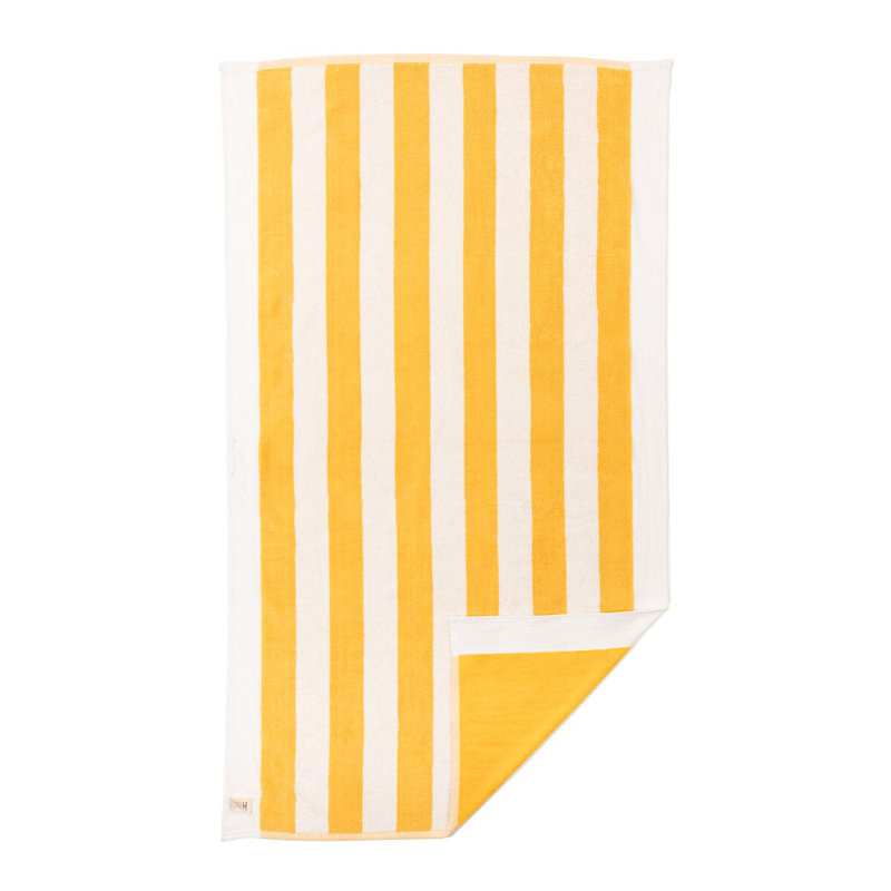 Beach Towel, Yellow/White