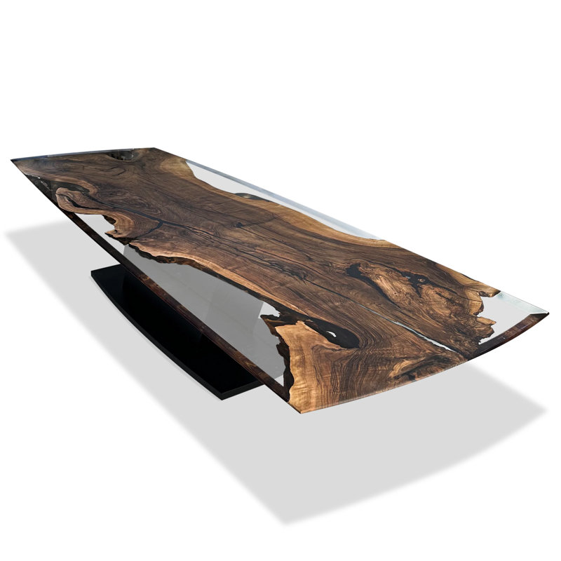 Evandros Walnut Wood Dining Table, 29.5"H x 72"L x 42"W