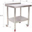 Table de travail en acier inoxydable d'une capacité de charge de 30 1/2 x 35 1/2 pouces avec capacité de charge de 440 lb avec une conception robuste, un dosseret, une tablette réglable et 4 tables de préparation d'hôtel-1660535422