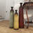 Waltham Multi Colored Metal Tall Enameled Bottleneck Floor Decorative Vase with Chevron Pattern