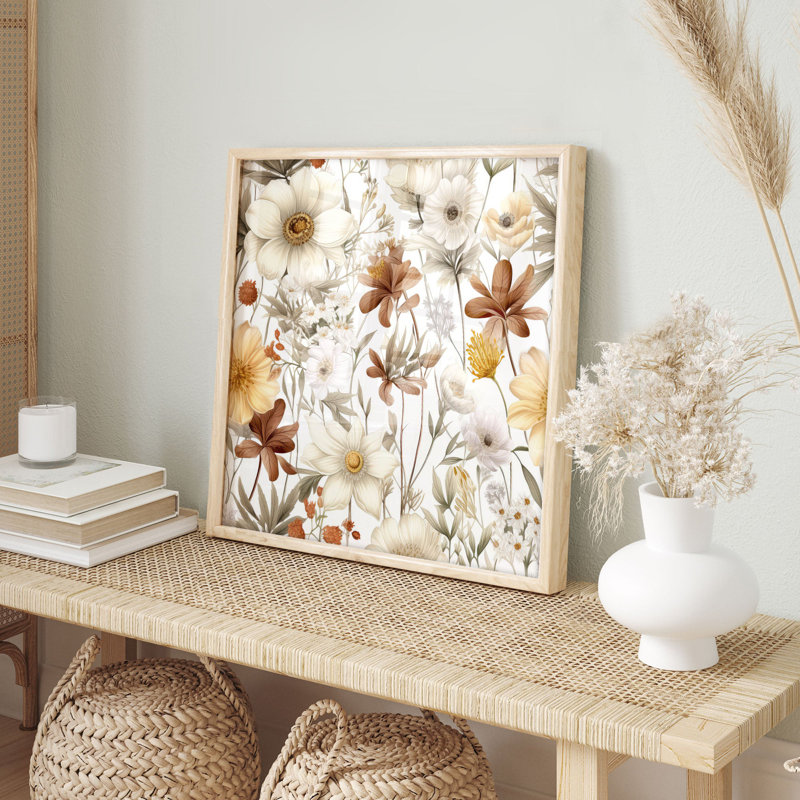 «Botanical Wildflowers», impression d'art sans cadre, H 10 po x l 10 po