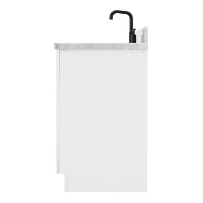 ARIEL HEPBURN 37 IN RIGHT OFFSET RECTANGULAR SINK VANITY 1,5 IN