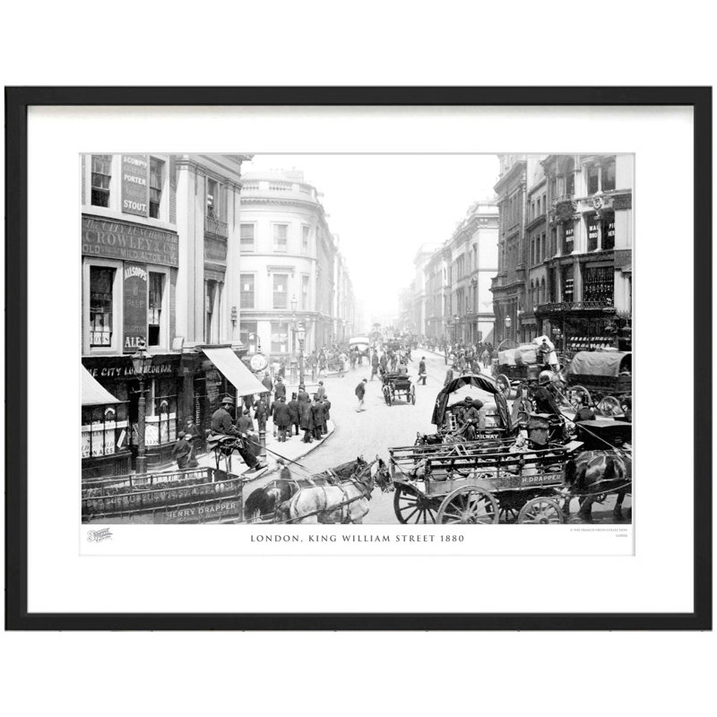 London, King William Street 1880 by Francis Frith - Single Picture Frame Print, 60cm H x 80cm W x 2.3cm D