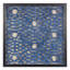 Abstrait art mural bleu foncé en papier-mâché