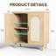 Rattan Buffet Cabinet with Storage, Single Door Accent Console Table for Entryway, Dining Room & Kitchen, Compact Sideboard with Adjustable Shelves, 35.2" Small Storage Cabinets(1PCS)