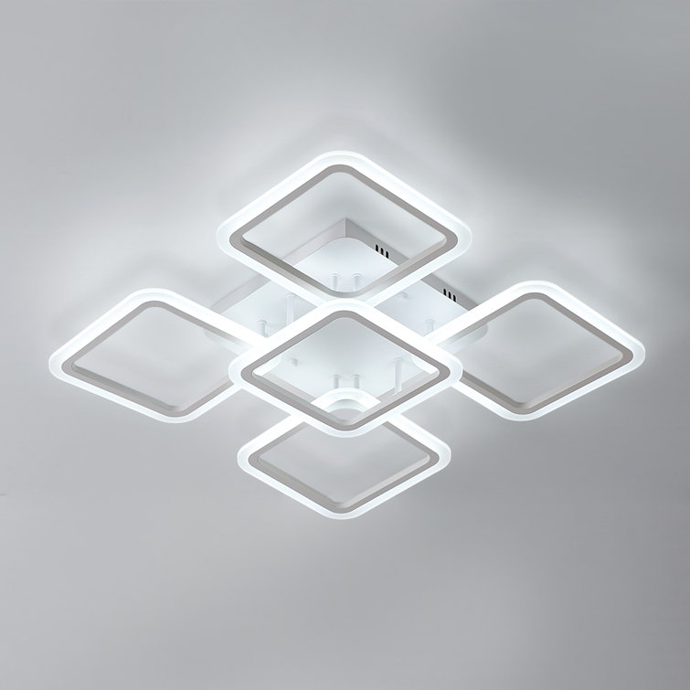 Ruprecht 5-Light 60cm Dimmable LED Semi Flush Mount Ceiling Light with Remote Control