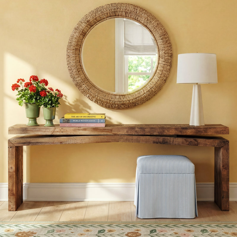 Henn Solid Wood Console Table, Sierra Rustic Natural, 30.75" H x 78.75" W x 15" D