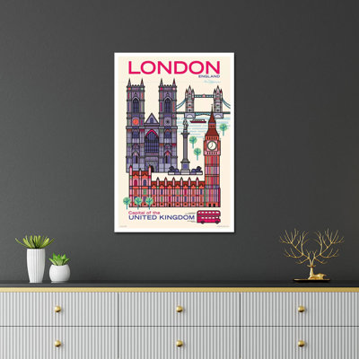 «London Travel» par Jim Zahniser, art textuel non encadré