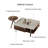 Irregular rock plate storage coffee table