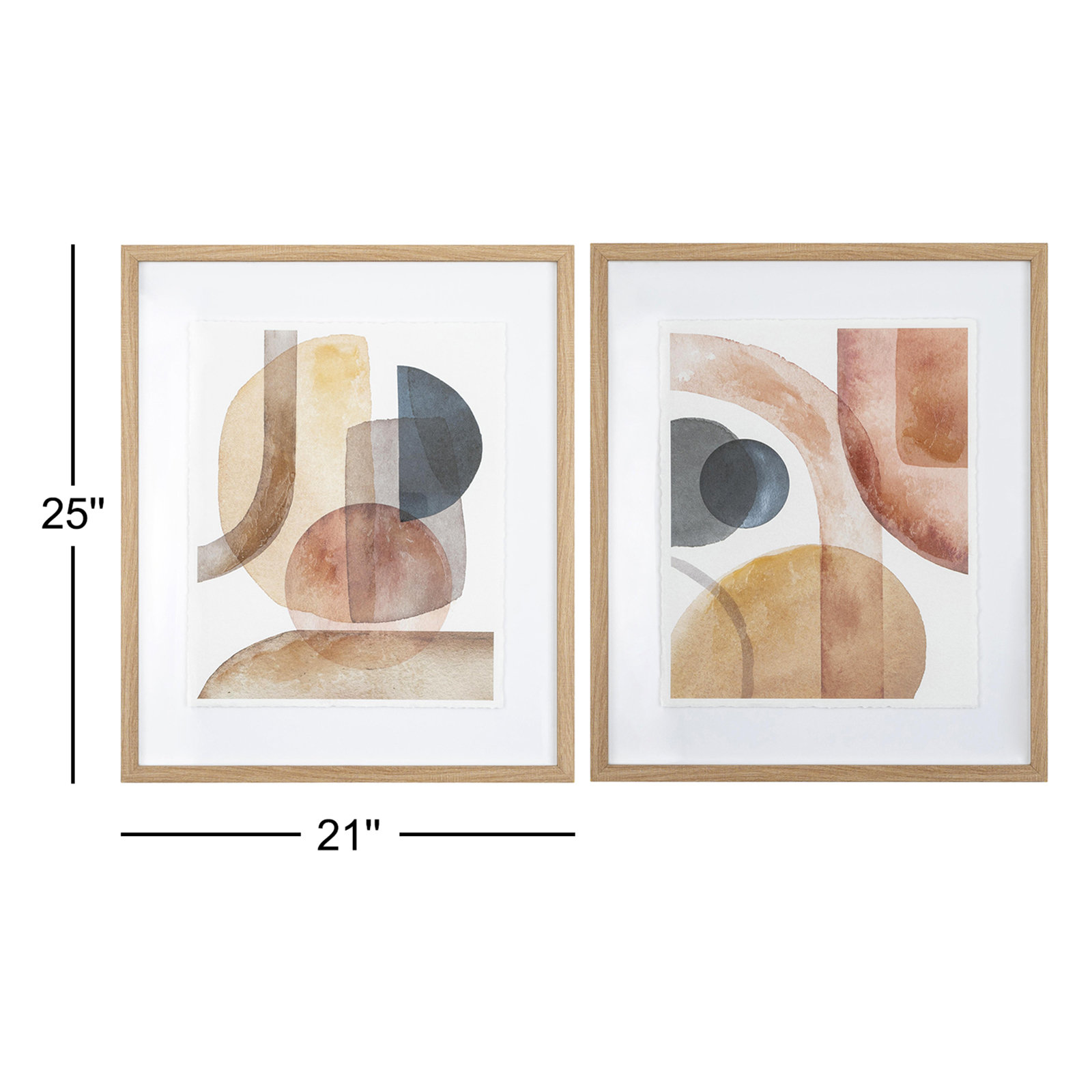 Abstract Geometry 2-Piece Painting