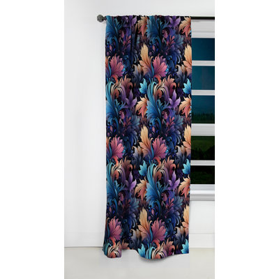 Purple Tribal Damask Blend - Damask Curtain - Blackout Damask Curtain - 1 Panels
