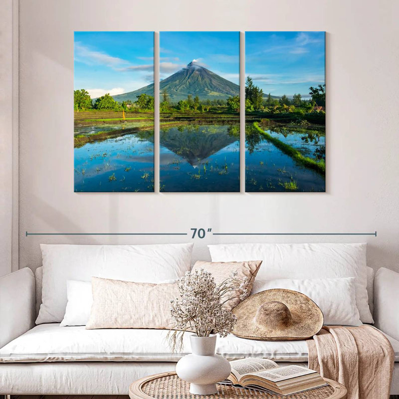 Mayon Volcano Reflection, 32" H x 50" W