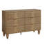 Commode 6 tiroirs en bois avec motif rétro, commode moderne à tiroirs profonds