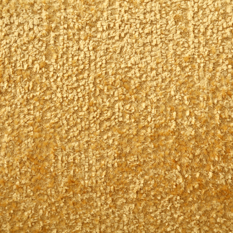 Grand canapé modulaire en U en tissu de chenille uni UNI, Boucle jaune moutarde