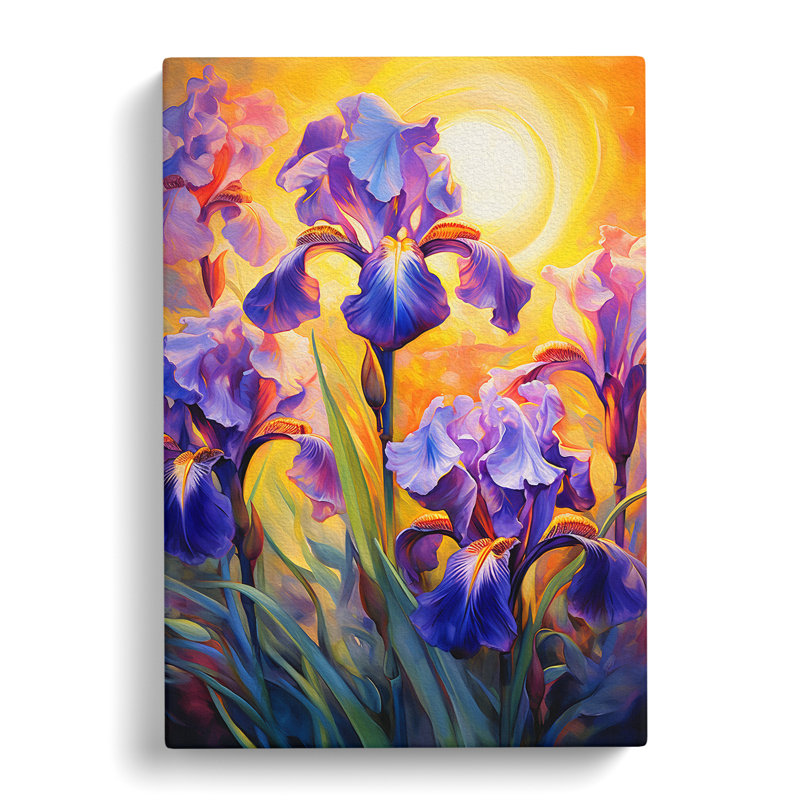 Iris Flower Impressionism No.3 - Print, 60cm H x 40cm W x 3cm D