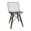 Set of Two Grey Metal Dining Side Chairs