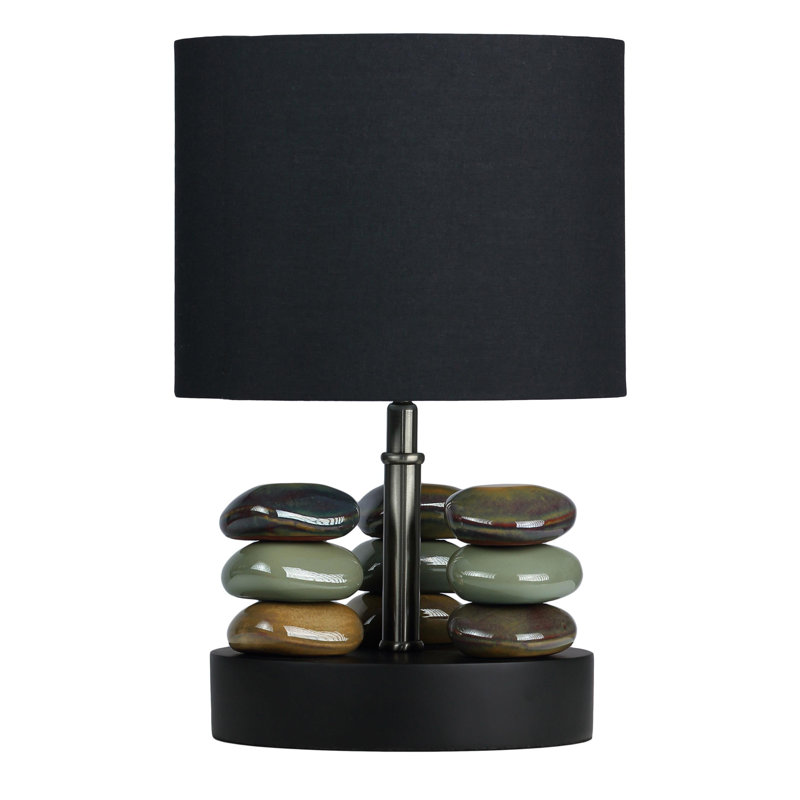 Lampe de table 14 "avec abat-jour tambour Lumi Rock