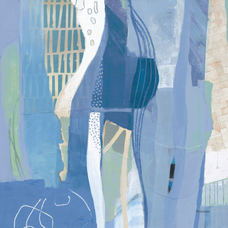 " Abstract Layers I Blue ", 30" H x 30" W x 1.25" D