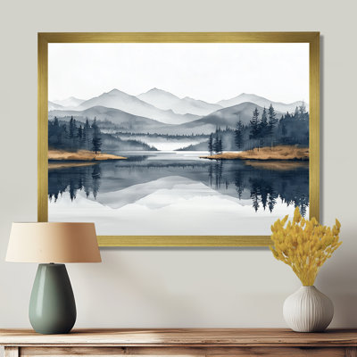 The Valley Of Tranquility Of Lakeside Mountains II - Lake Mountains Wall Art